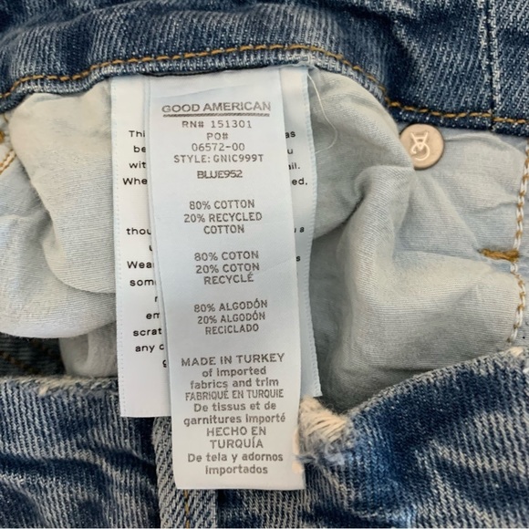 NWT NEW Good American Good Icon Straight Leg High Rise Jeans Size 00 / 24 - Picture 9 of 12